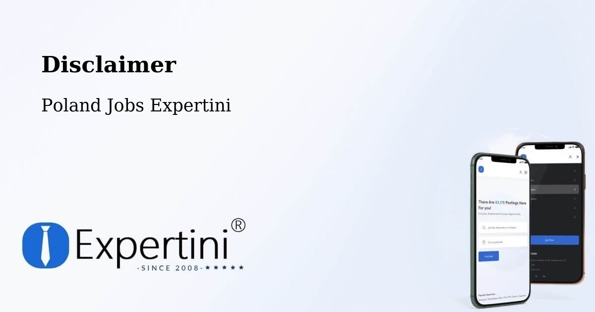 Disclaimer – Wejherowo - Poland Jobs Expertini